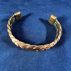 Handmade Braided Copper Cuff Bracelet For Women & Men